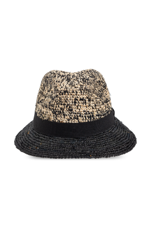 ハット ALEXANDER MCQUEEN Woman Hat Brown 8268253E19Q 9600 Wide-Brimmed Hat In Natural/Wite - ALEXANDER MCQUEEN